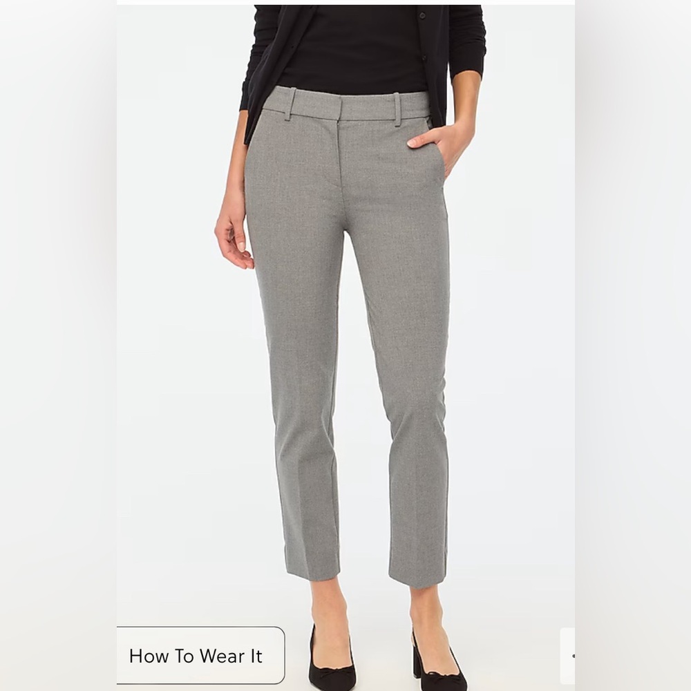 Slim cropped Ruby pant in stretch twill - GRAY